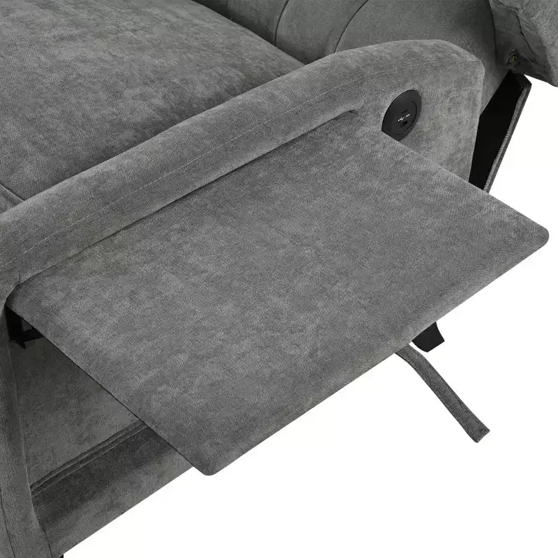 Christopher Knight Home Nicole Button-tufted Upholstered Recliner Chair with Foldable Side Table