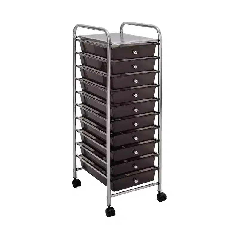 Seville Classics 10-Drawer Organizer Rolling Storage Cart