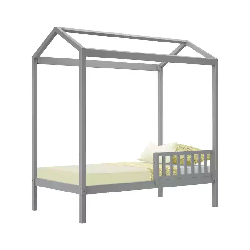 Max & Lily Twin House Bed with Guard Rail