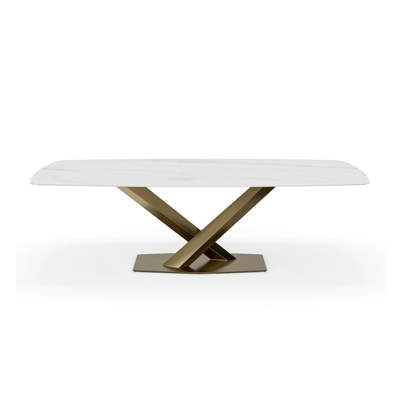Modern Rectangle Sintered Stone Large Dining Table