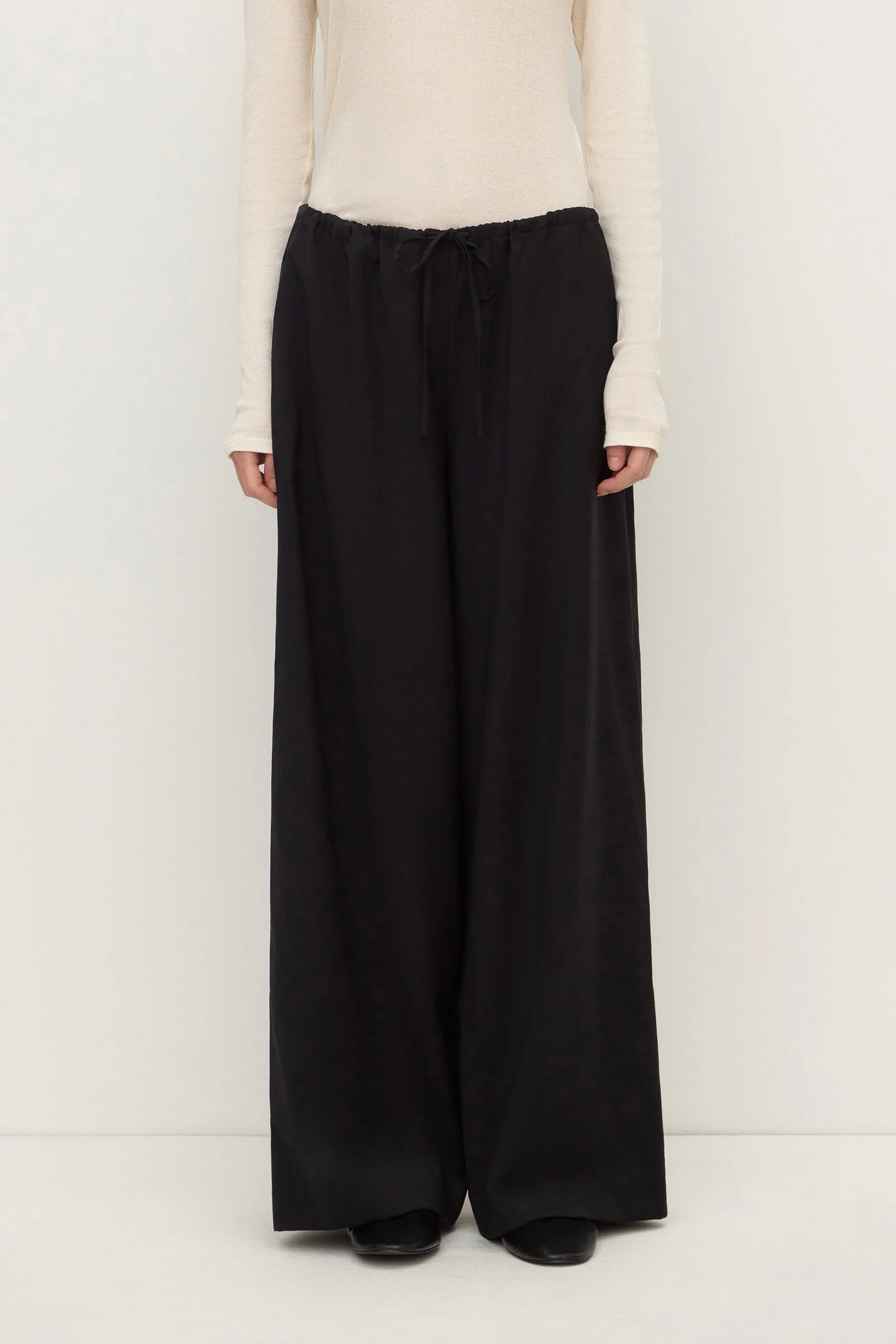 Wool Wide Leg Pant