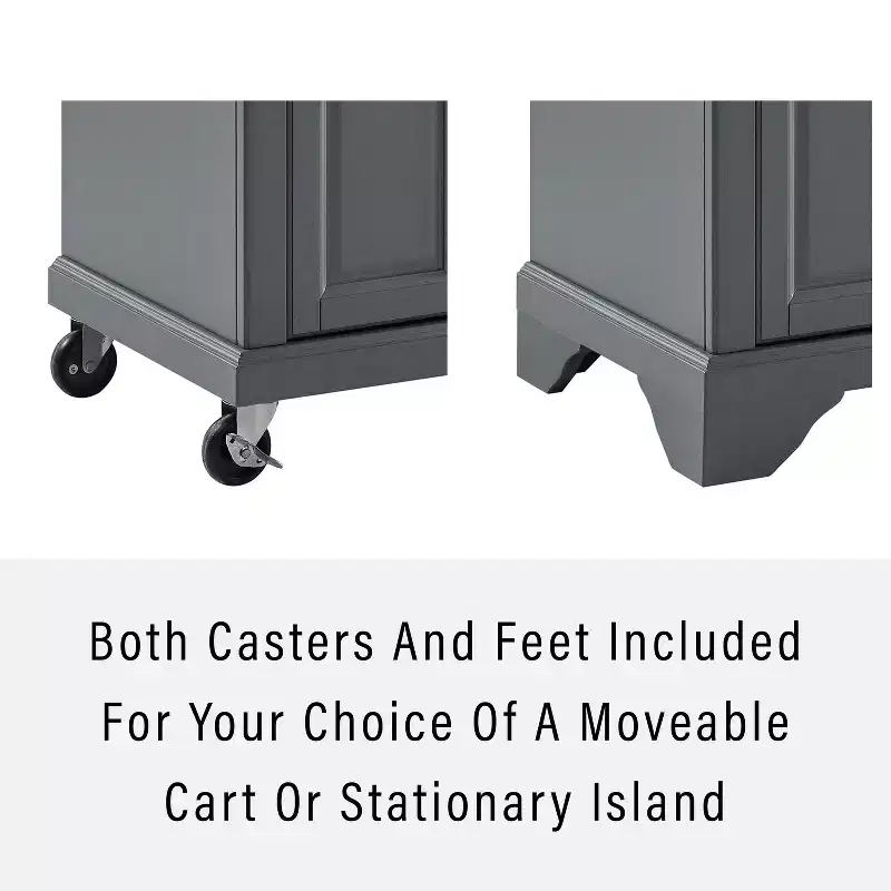 HomeStock 36 in.H Metal Kitchen Carts with 3 Doors and 3 Shelves