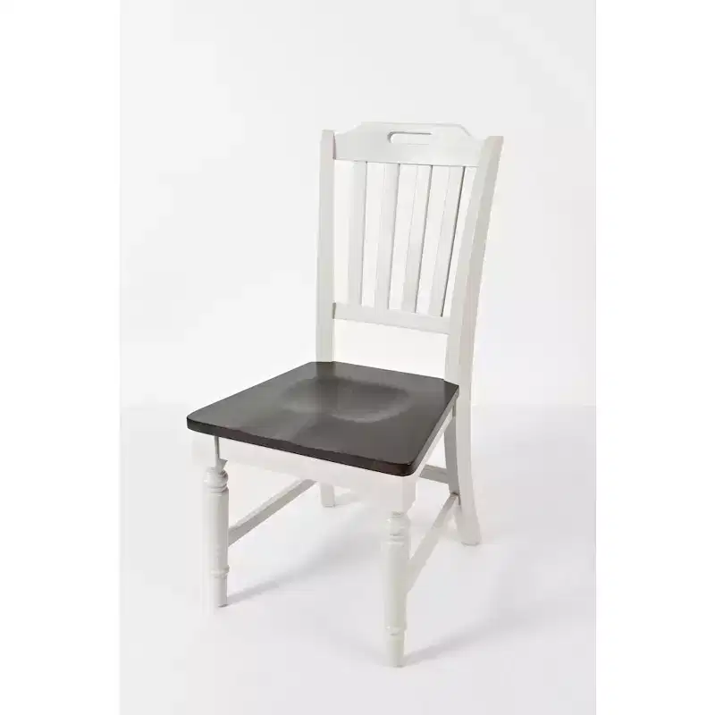 Soft Gray Slat Back Dining Chair, Set of 2