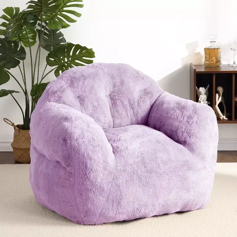 GustoWave Extra Large Bean Bag Chair for Bedroom & Living Room, Purple