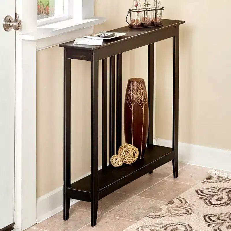 The Lakeside Collection Narrow Entryway Wood Console Accent Table - 32H -