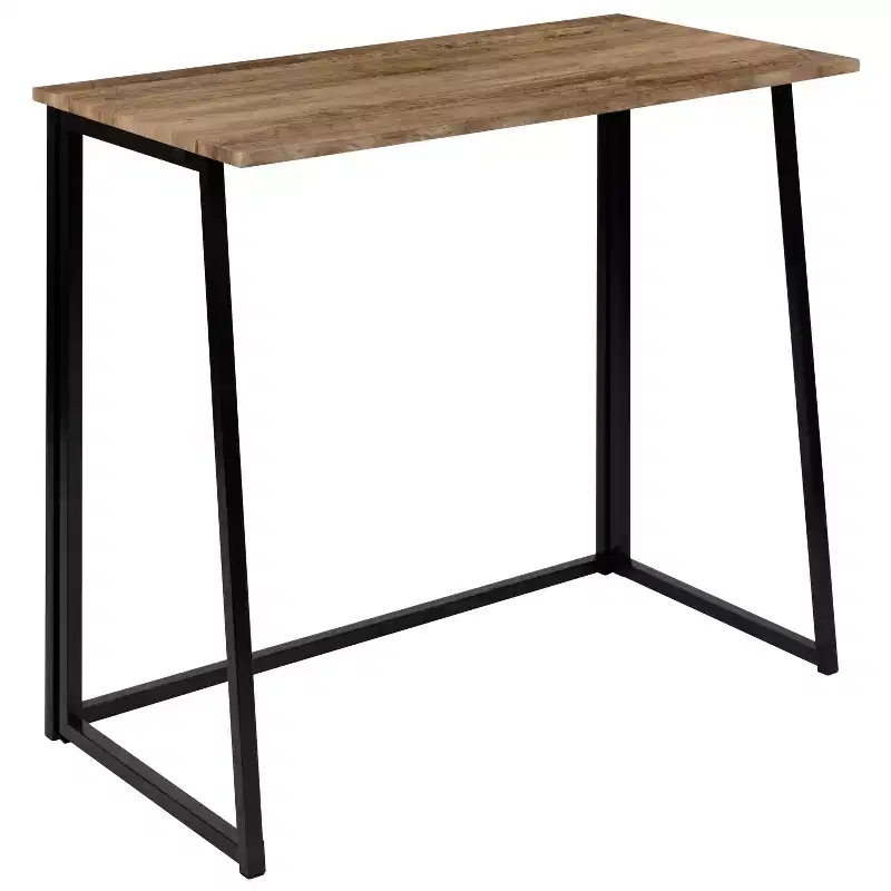 Emma and Oliver Small 36 Rustic Natural Home Office Folding Computer Desk - Laptop Desk