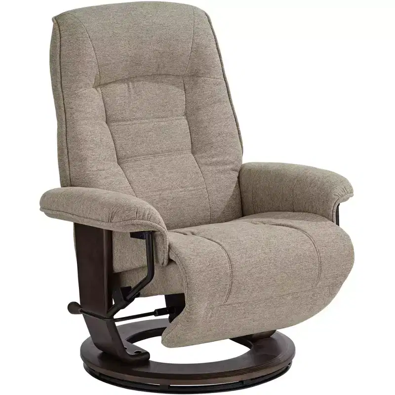 BenchMaster Annika Chestnut Fabric Adjustable Swivel Recliner