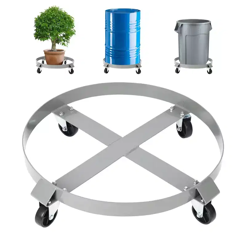 Steel 4-Wheel Drum Cart, 2-Pack, Single User