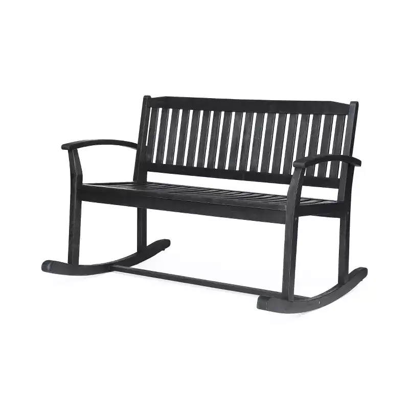 Regatta Acacia Patio Rocking Loveseat: Weather-Resistant, 2-Seater - Christopher Knight Home