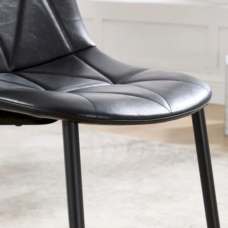 Dining Chairs Set of 4 with Metal Legs and High Back