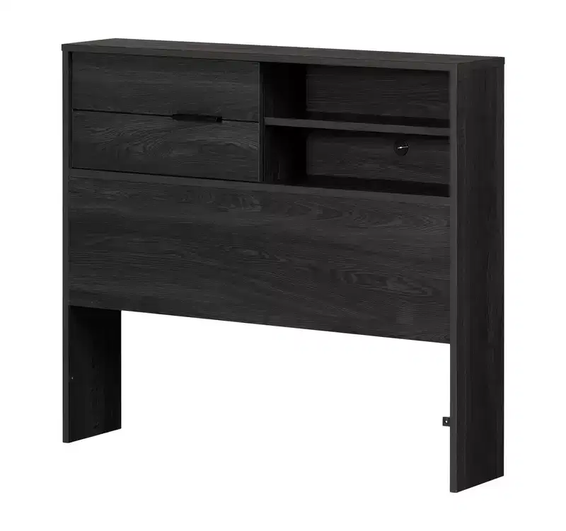 Twin Headboard with Built-In Bookcase Storage