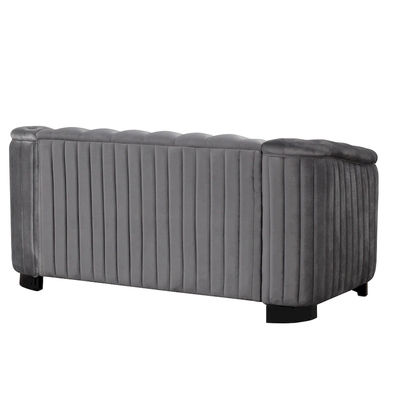 64.3 Velvet Upholstered Loveseat Sofa,Modern Loveseat Sofa with Thick Removable Seat Cushion,2-Person Loveseat Sofa Couch