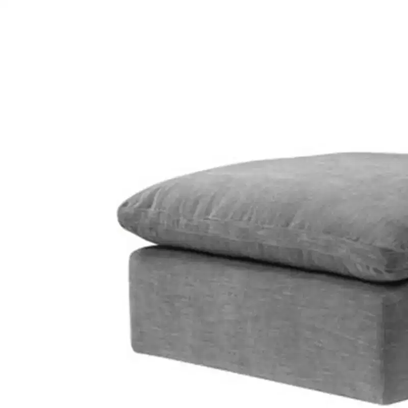 37 Naveen Ottoman and Bench Gray Linen - Acme Furniture