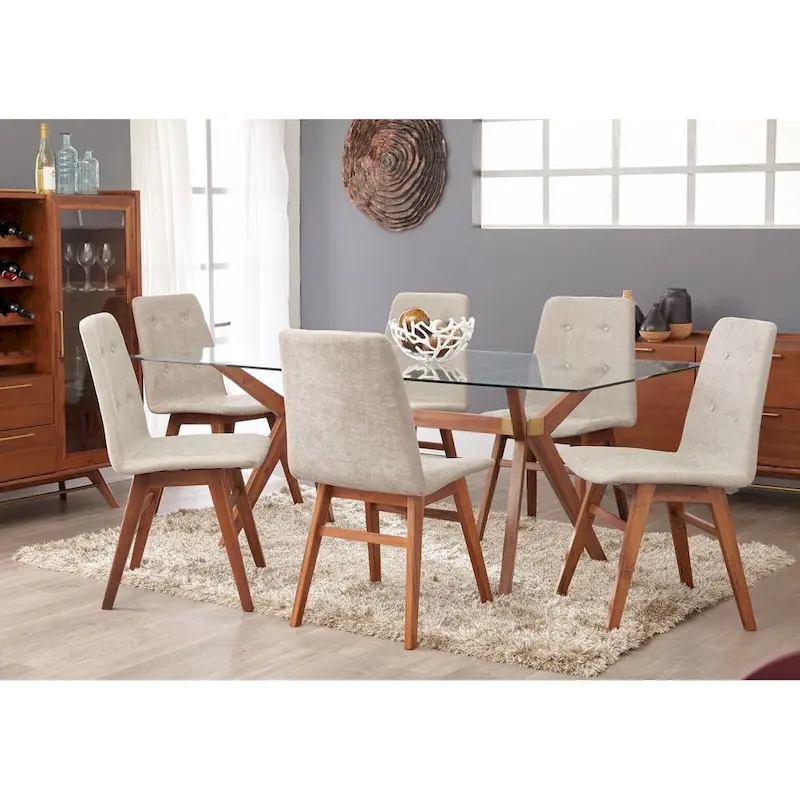 Waldorf Modern Glass Dining Table