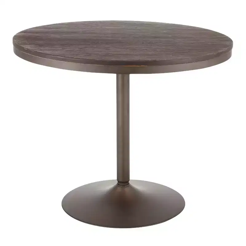 36 Dakota Industrial Round Dining Table - LumiSource