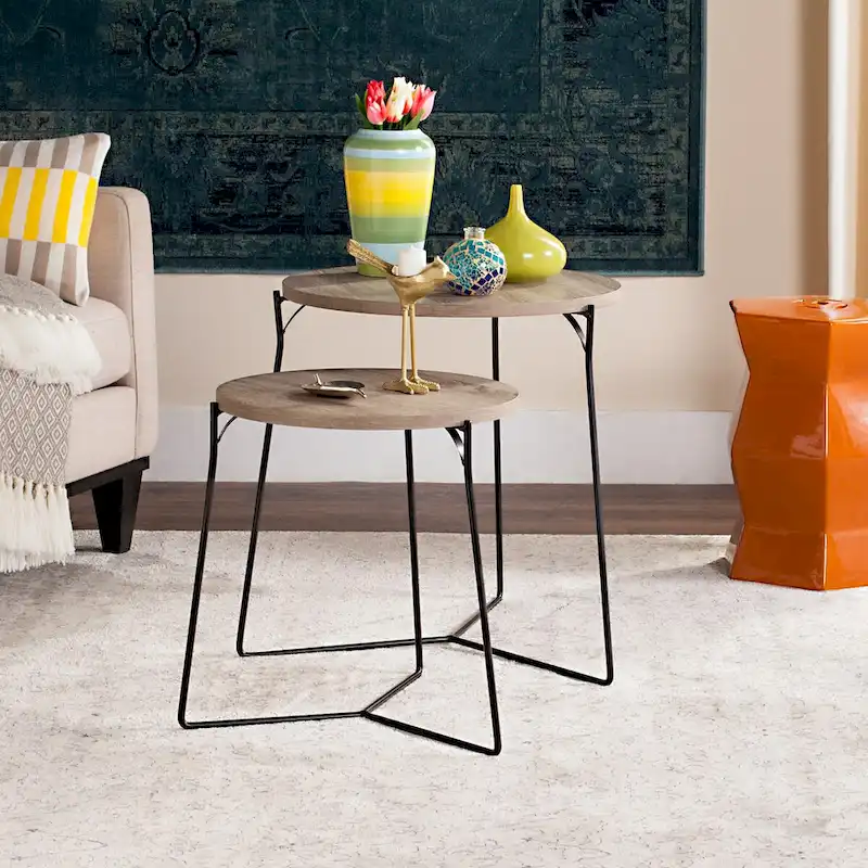Mid-Century Stacking End Table - 19Wx19Dx21H