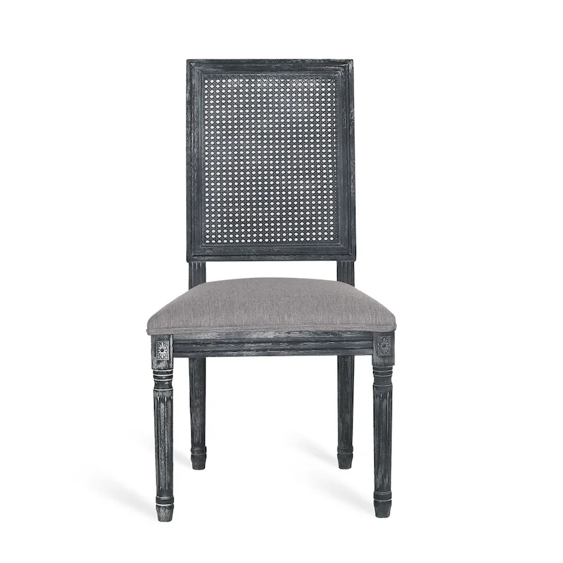 Regina French Country Wood and Cane Upholstered Dining Chair (Set of 6) by Christopher Knight Home