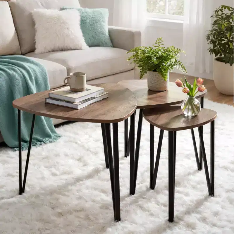 The Lakeside Collection Set of 3 Nesting Coffee End Tables -
