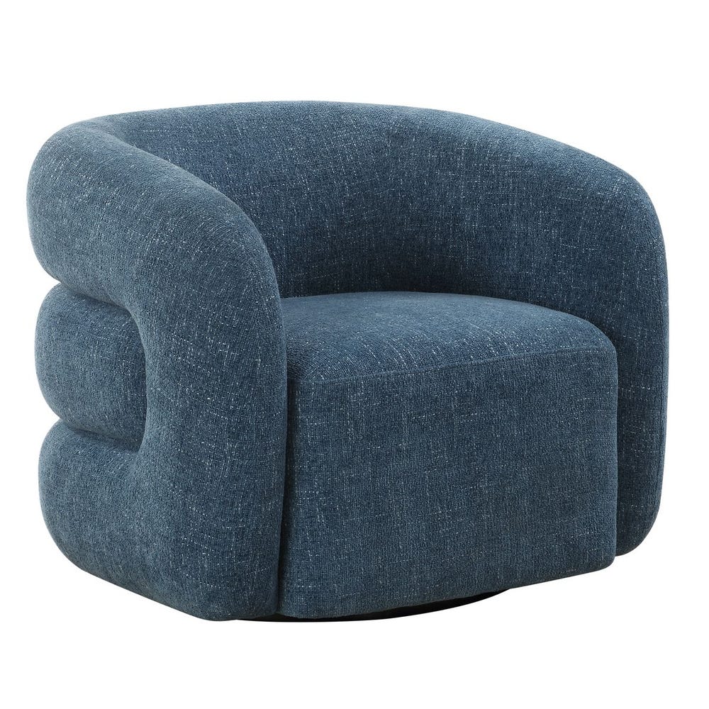 Solid Oak Dark Walnut T-Back Faux Shearling Accent Chair
