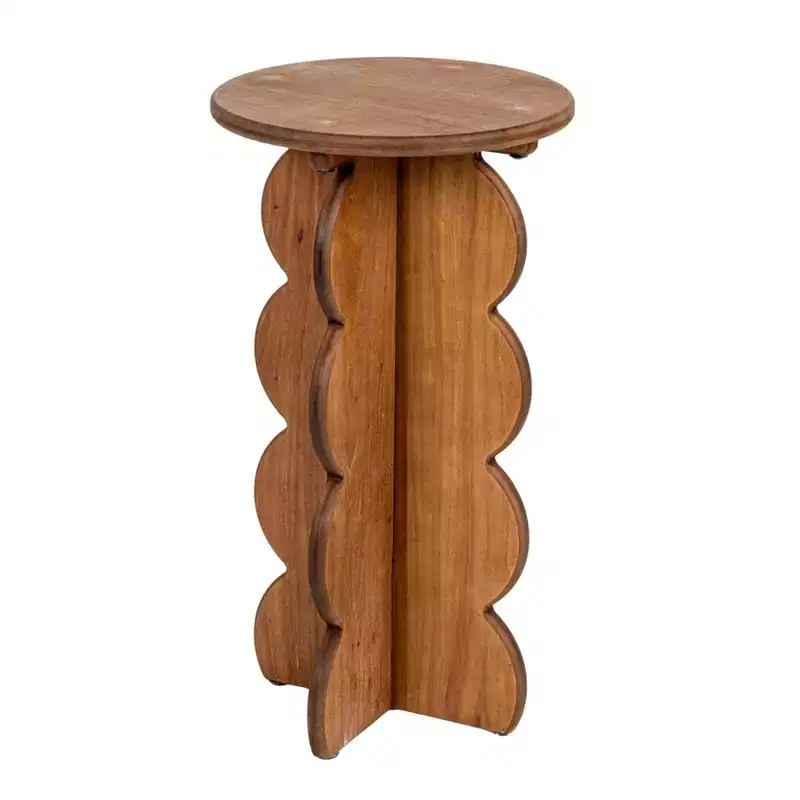 Scalloped Edge Accent Table