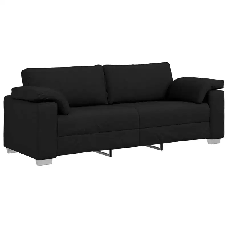 vidaXL Sofa with Cushion Dark gray 219 x 77 x 82 cm fabric