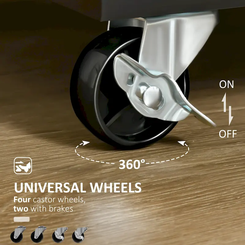 41 Modern Rolling Kitchen Island On Wheels(no include stool)