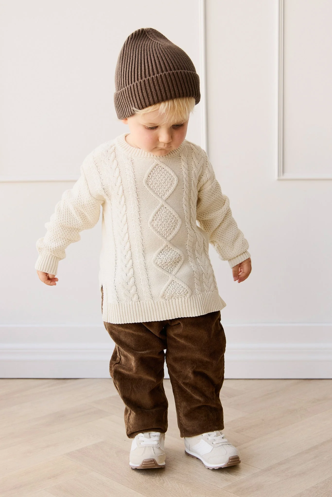 Classic Espresso Solid Cotton Pant with Elastic Waistband Comfortable Stretch for Kids 6M–8Y