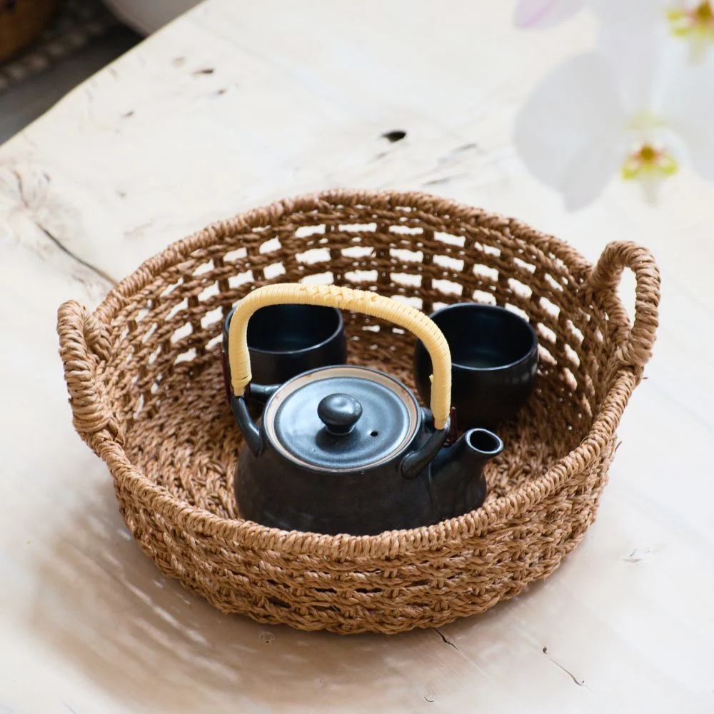 Round Open Weave Basket - Wicker Basket