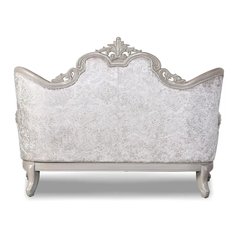Furniture of America Clarissa Traditional Sofa Set with Button Tufted Back and Accent Pillow