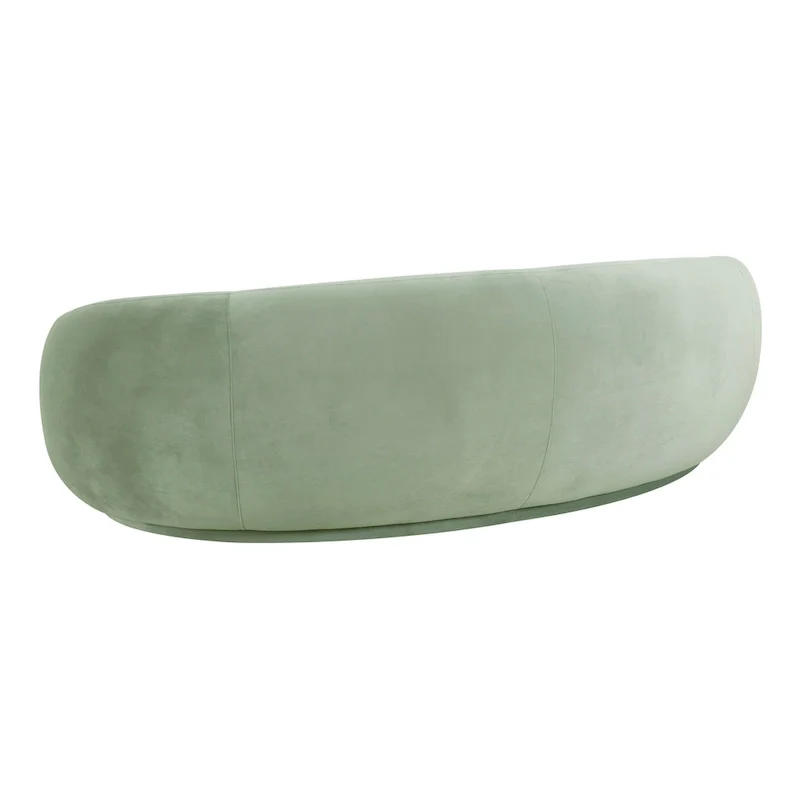 Curved Velvet Upholstered Sofa