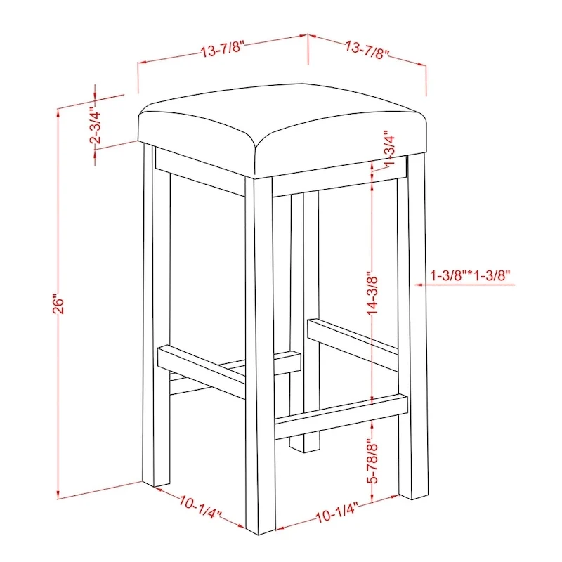 Milbain Farmhouse White Counter Height Stool (Set of 2) by Furniture of America
