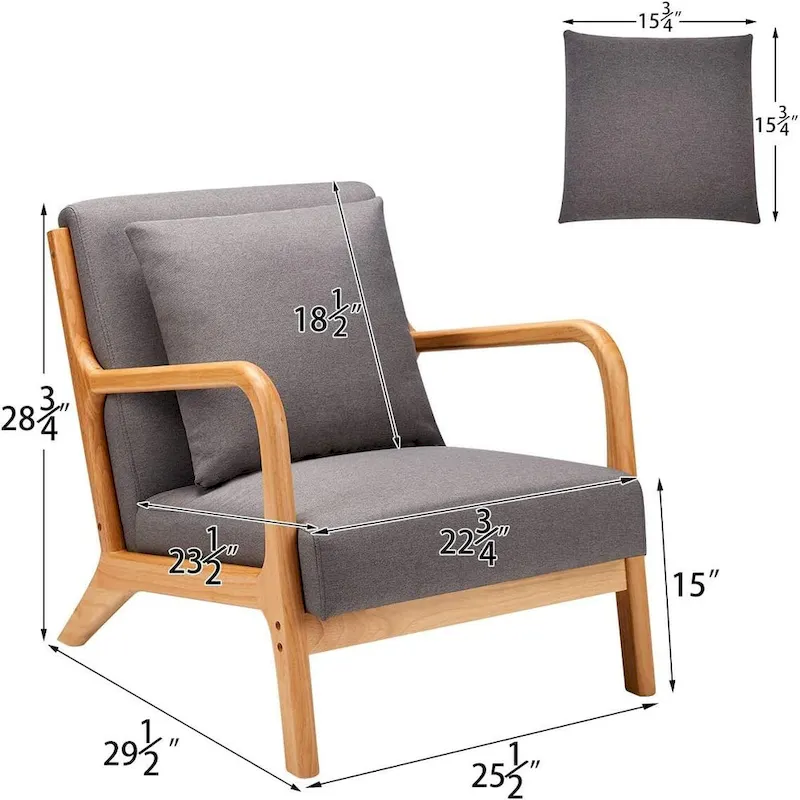 AECOJOY Mid Century Modern Living Room Reading Comfy Lounge Chairs