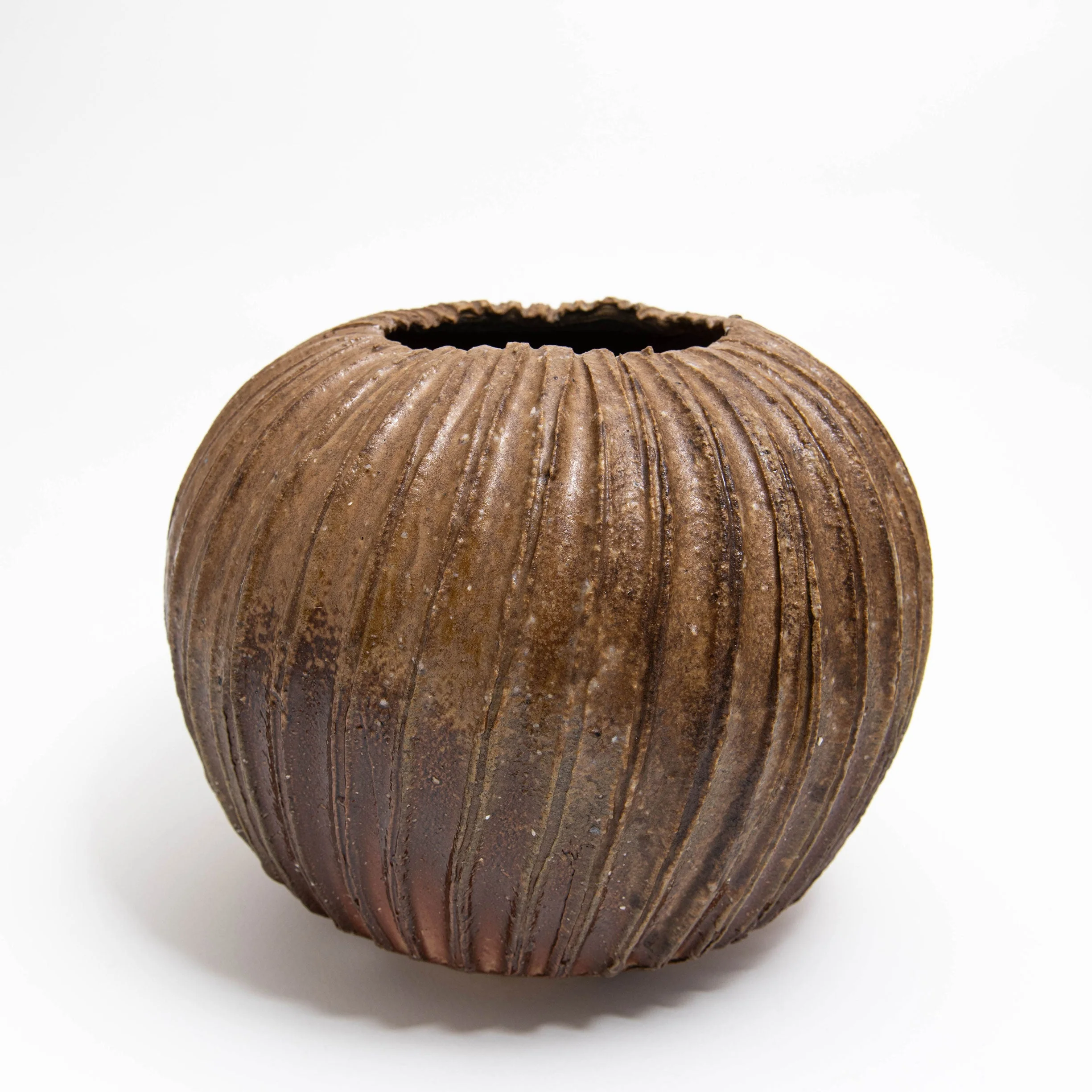 Natural Ash Ridge Jar – Stoneware