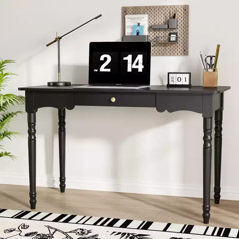Famapy Writing Desk with Unique Drawer Design,Functional Home Office & Study Table,Black