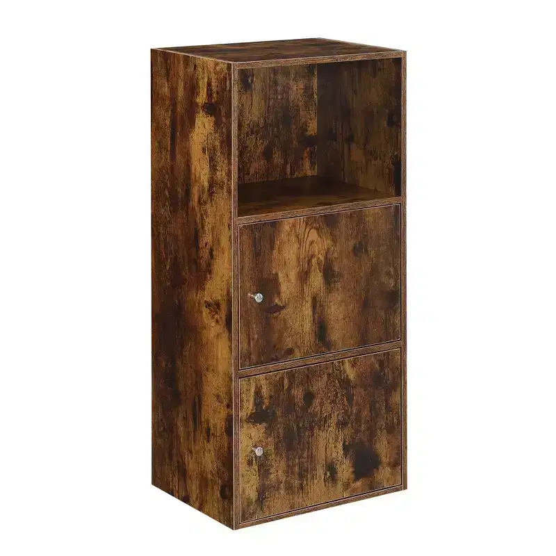 Extra Storage 2 Door Cabinet with Shelf Barnwood