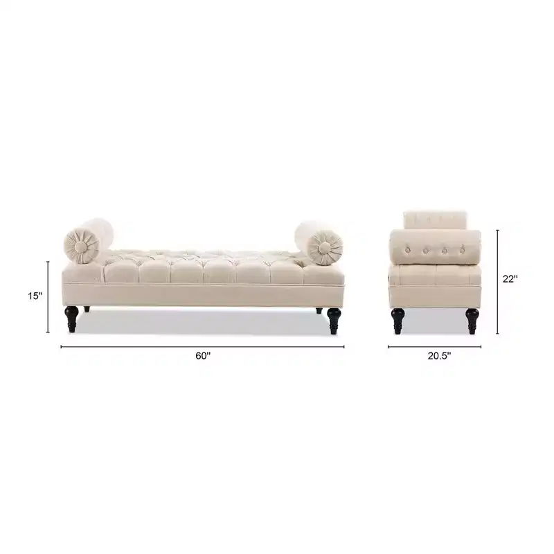 Bolster Arm Entryway Bench