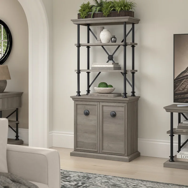 Designer Bookcase with Doors by