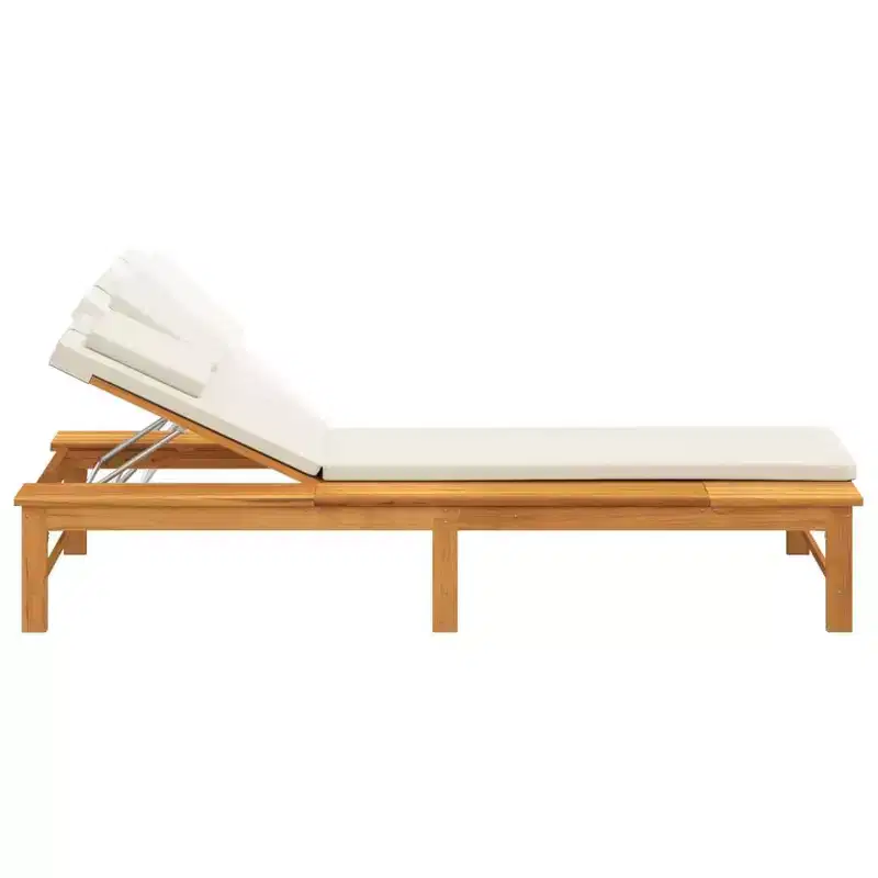 vidaXL Sun Lounger Solid Acacia wood Standard