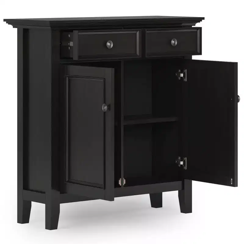 Halifax Entryway Storage Cabinet Hickory Brown - WyndenHall: Adjustable Shelves, Pine & Plywood