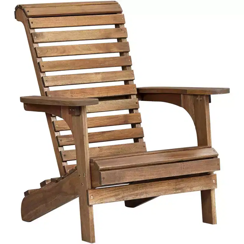 Teal Island Designs Kenneth Natural Wood Adirondack Chair