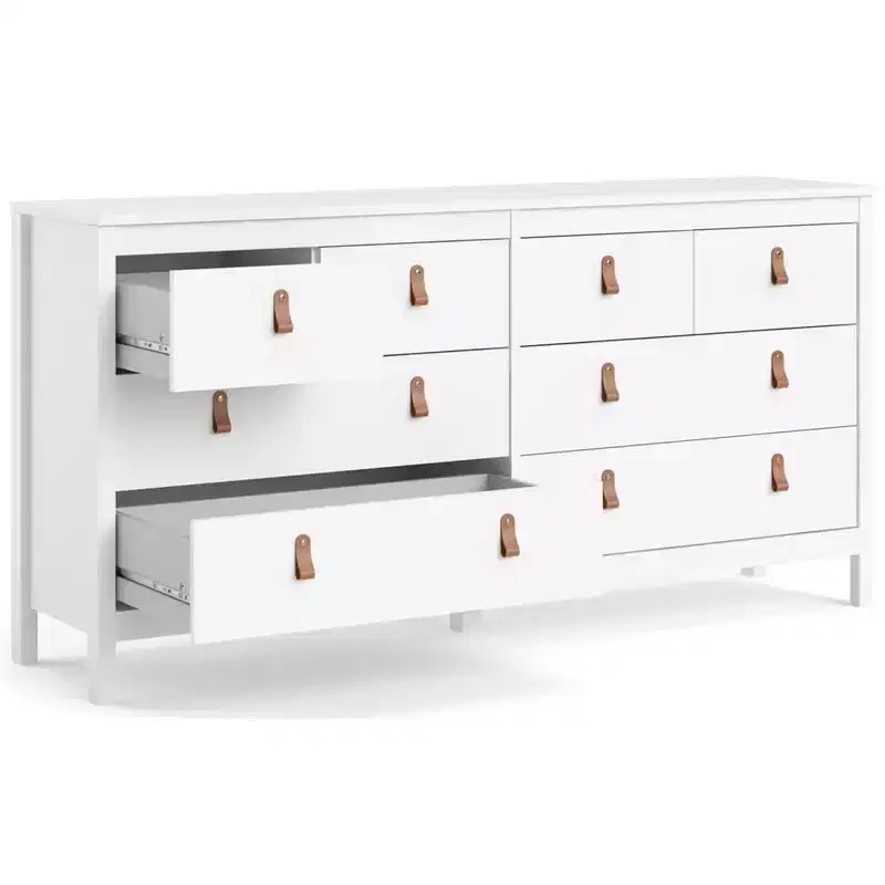 HomeStock Madrid 8 Drawer Double Dresser Modern Traditional Style 12345