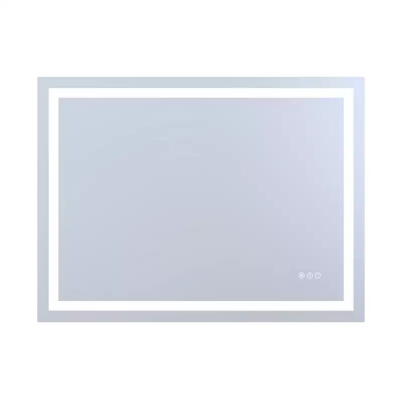 SUMERAIN 40x30 Wall Bathroom Mirror Memory Function Fog-Free ETL 90CRI Vanity Mirror Tempered Glass