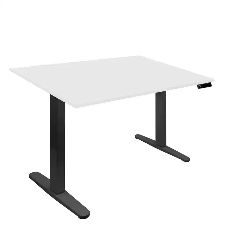 Mount-It! Electric Standing Desk with 48 Tabletop, White & Black