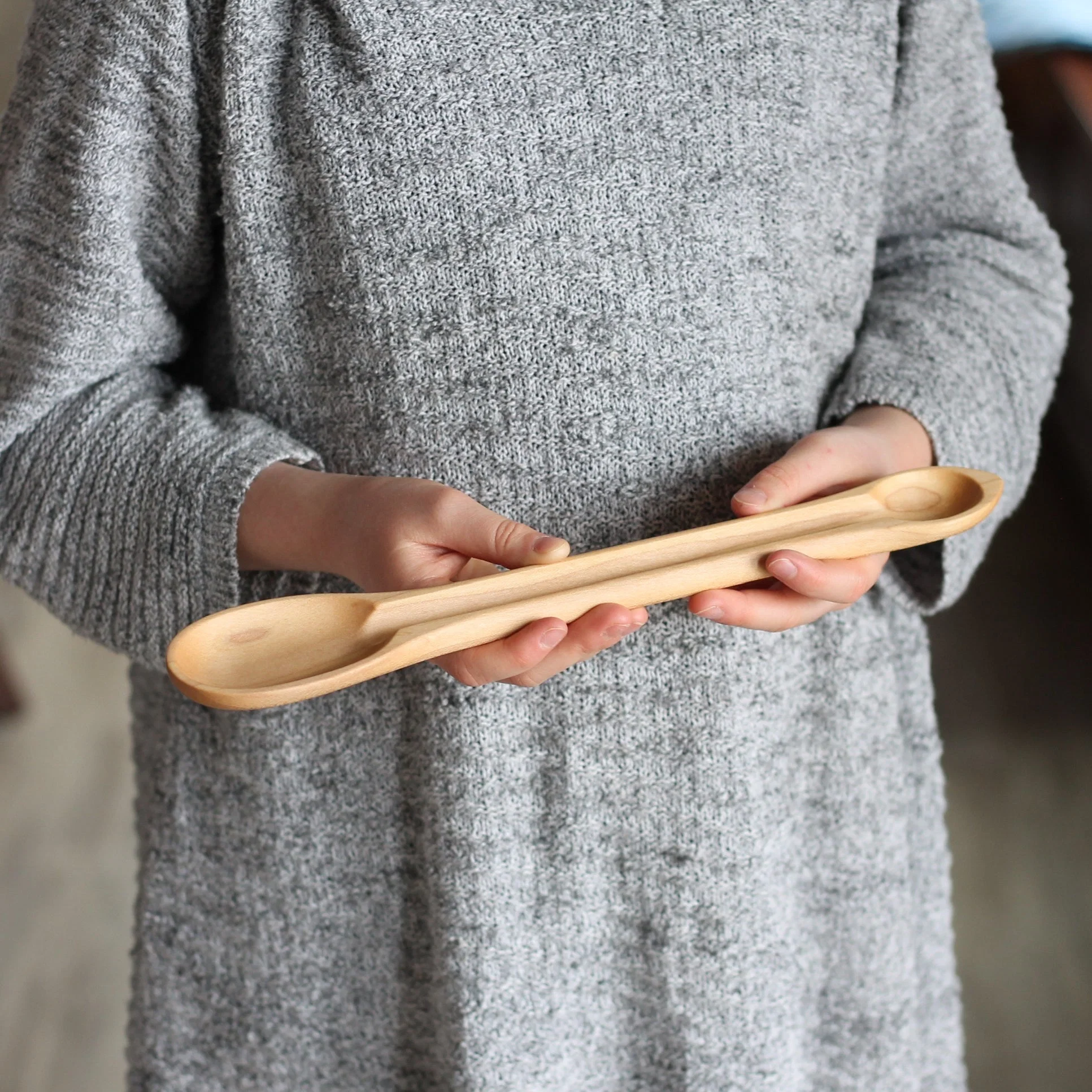 Handmade Wooden Short Tasting Spoon