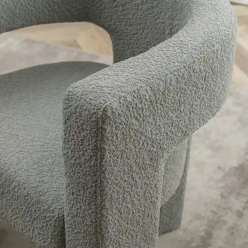 KINWELL 28 Wide Boucle Upholstered Square Armchair (Set of 2)