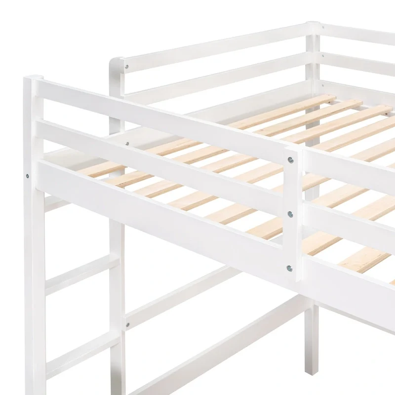 Full Pine Loft Bed with Desk and Writing Board