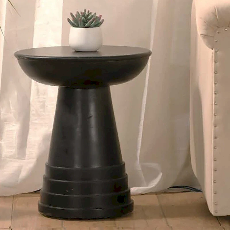 16 in. Round Solid Wood End Table