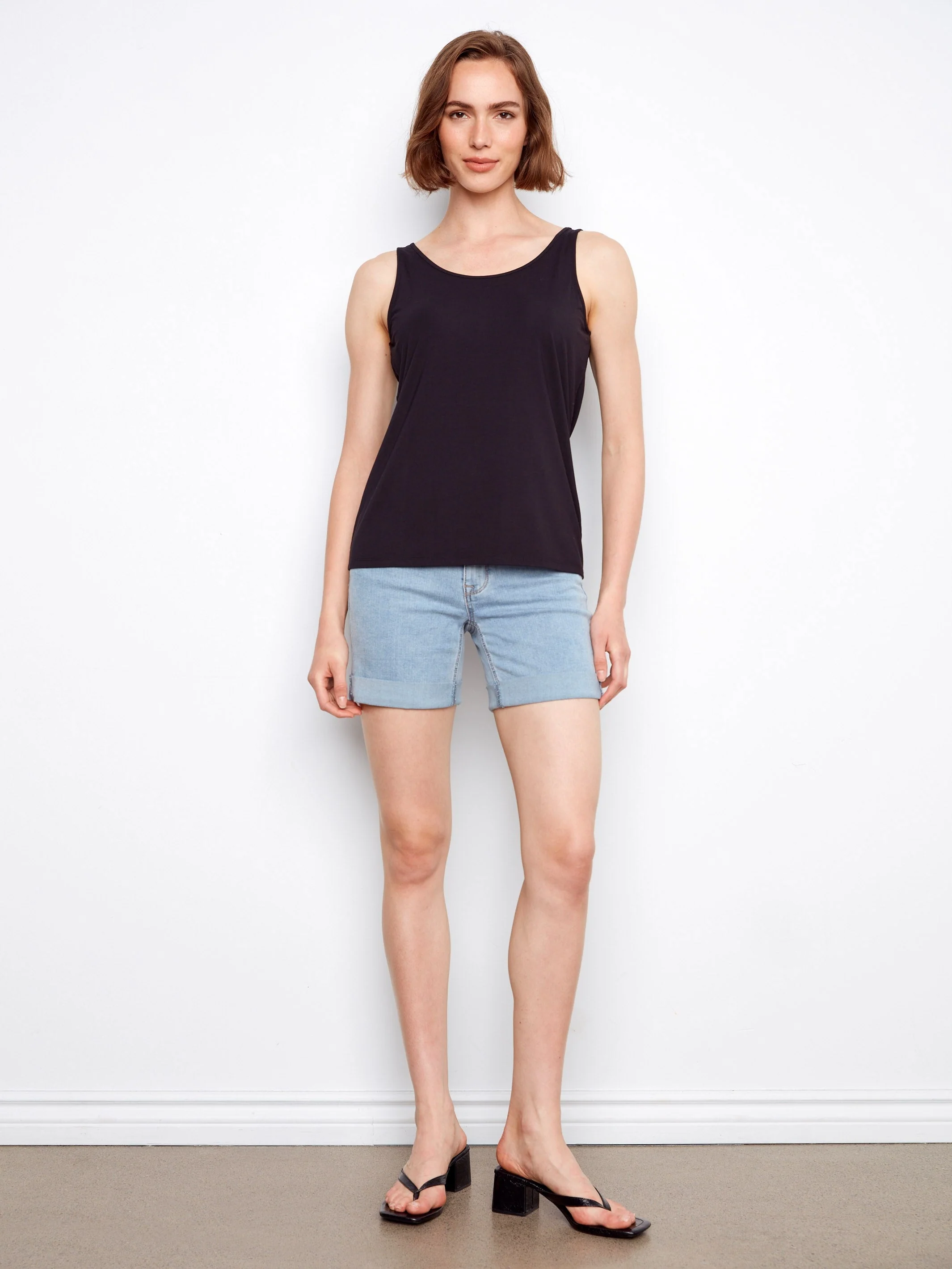 Reversible Soft Fabric Cami - Black