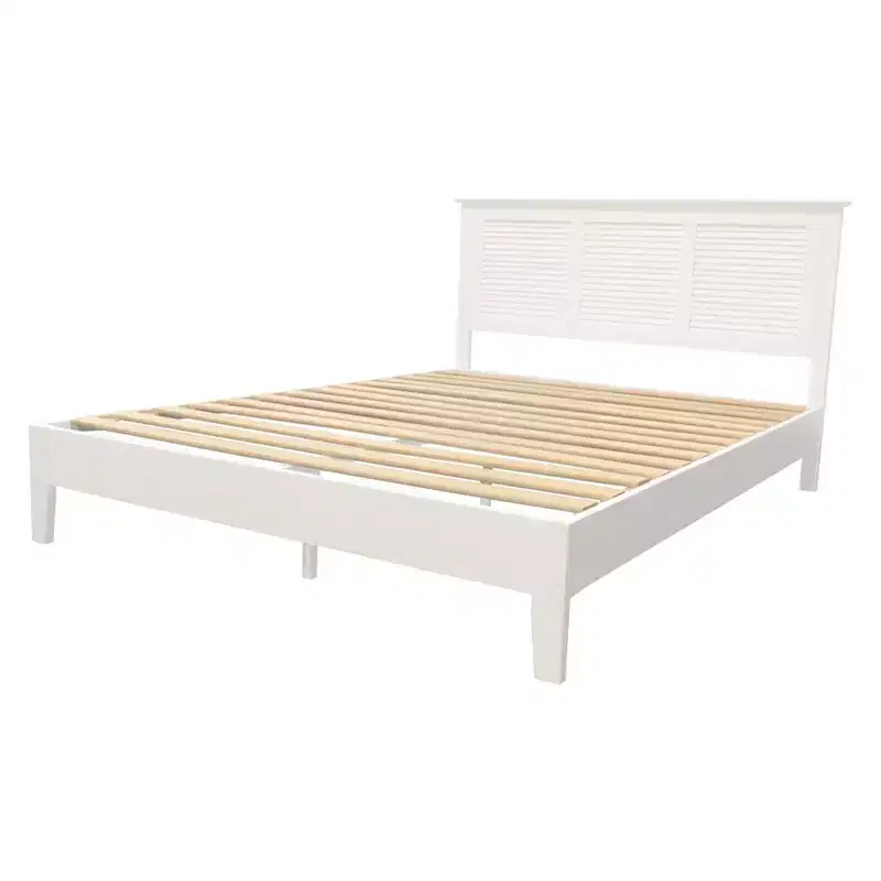 Buylateral Emerie Transitional Queen Platform Bed White