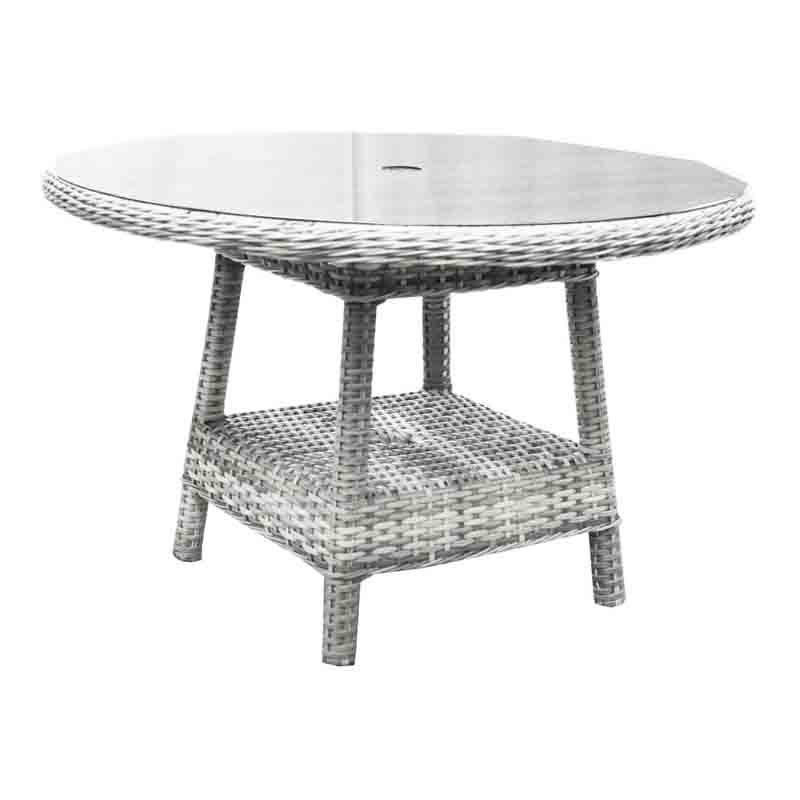 Outdoor Wicker Dining Side Chair with Cushion Aluminum Frame ICE Finish